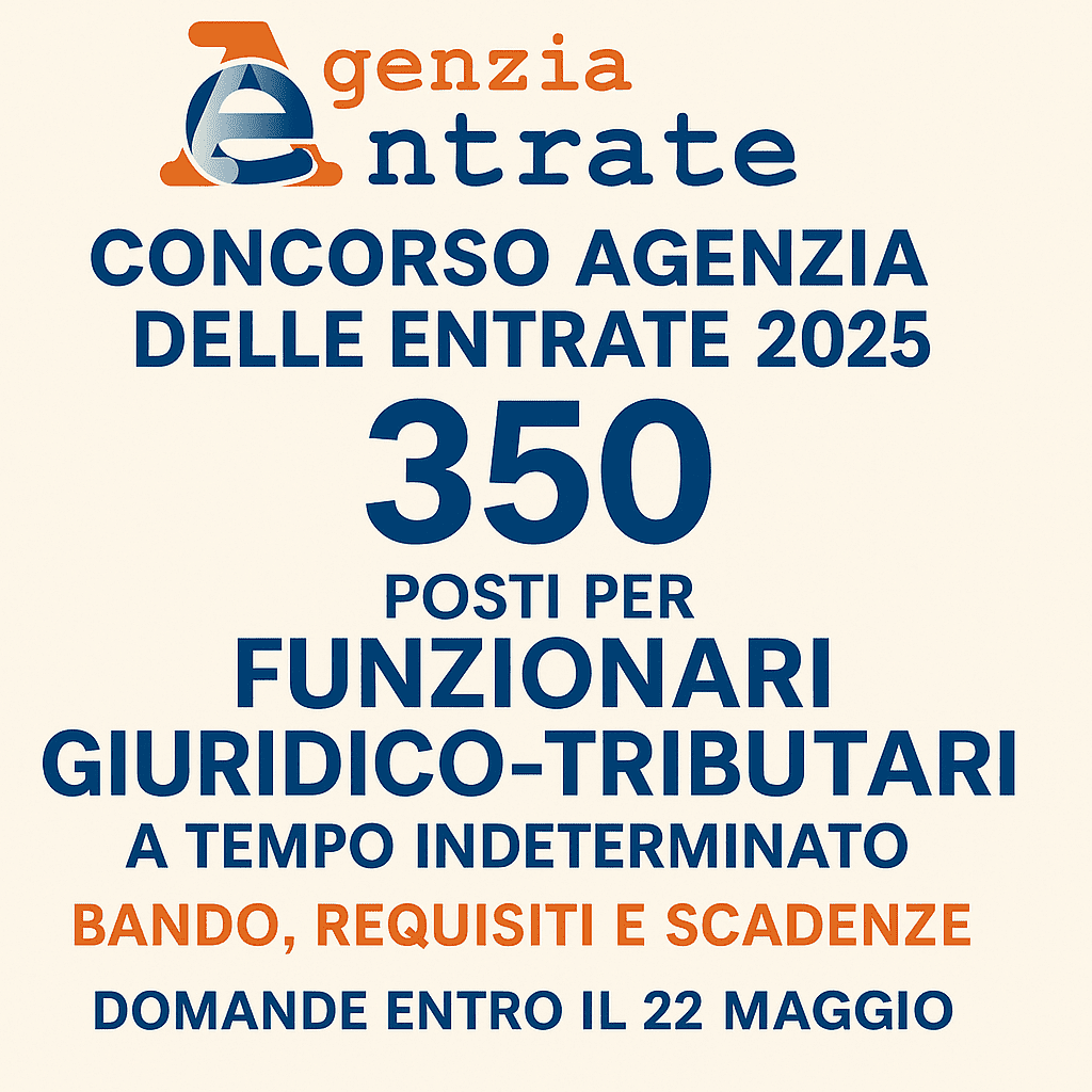 concorso-agenzia-entrate-350-posti-funzionario