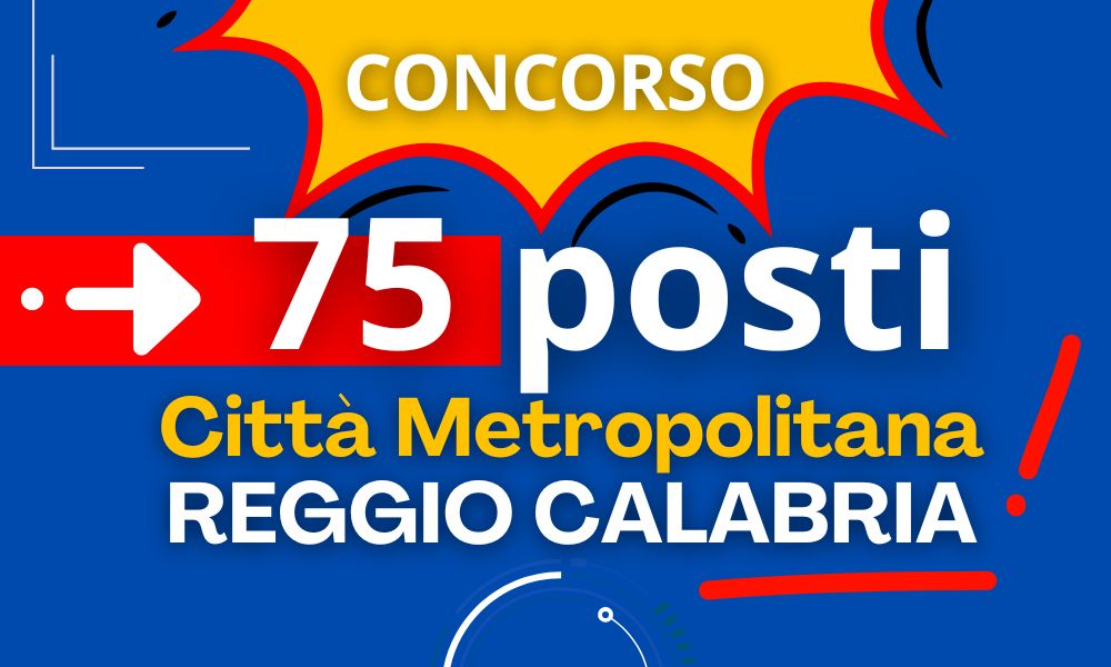 Concorso 75 posti Città metropolitana Reggio Calabria