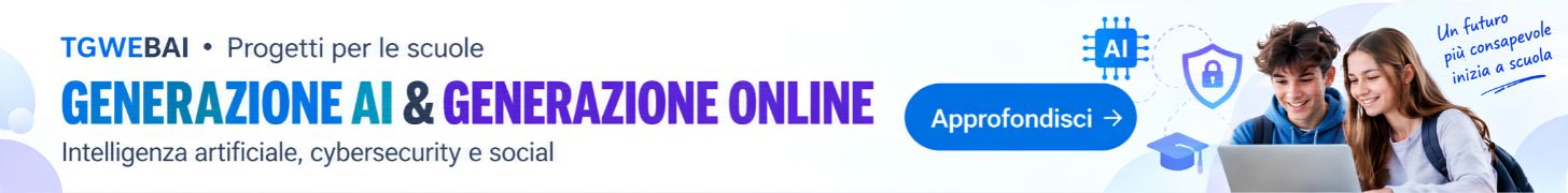 TGWEBAI - Generazione AI e Generazione Online, progetti per le scuole