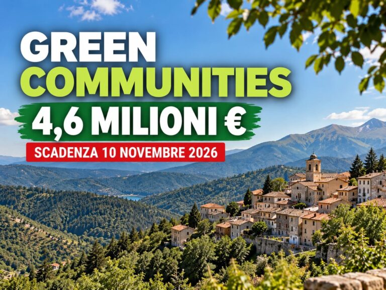 Green Communities Calabria: 4,6 milioni di euro per i Comuni montani. Domande entro il 10 novembre